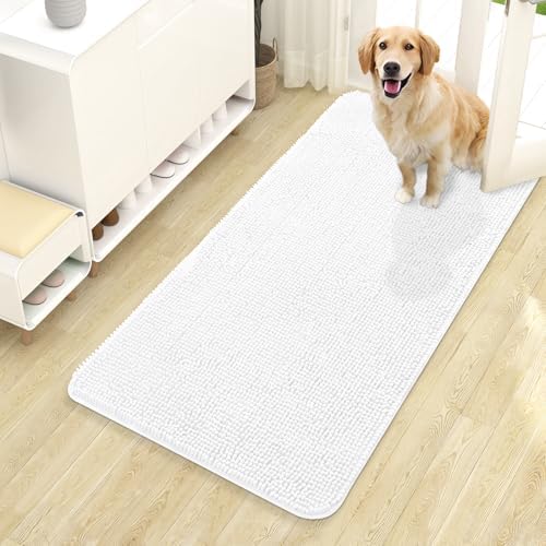 OLANLY Dog Door Mat for Muddy Paws 44x24, Super Absorbent Chenille Mud Mat by OLANLY