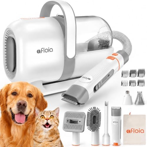 Afloia 6-in-1 Dog Grooming Vacuum Kit, Pet Clipper & Nail Grinder, White by Afloia
