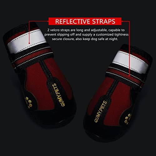 QUMY Dog Shoes for Hot Pavement, Dog Snow Boots & Paw Protectors for Winter - Image 5