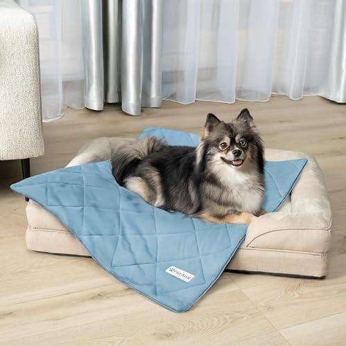 PetAmi Cooling Dog Blanket Lightweight Soft for Small Pet Cat, 24x32 Blue - Image 2