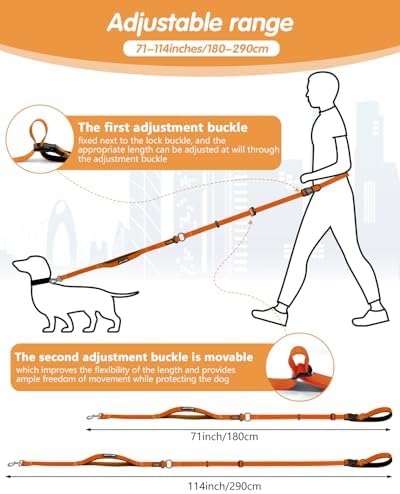 Hands Free Dog Leash, Multifunctional Crossbody Dog Leash - Image 2