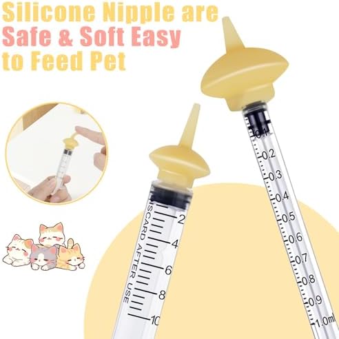Pet Feeding Bottle and Syringes with Nipples for Small Cat Dog Animals (Model 2) - Image 5