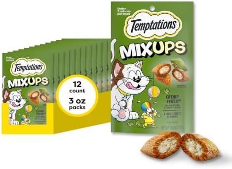 Temptations MixUps Crunchy and Soft Cat Treats, Catnip Fever, 3 oz, 12pk by Temptations
