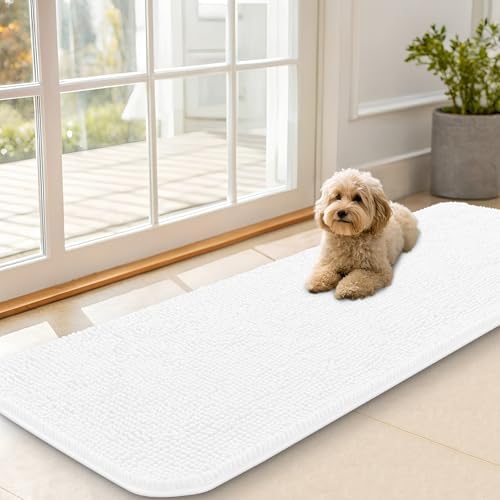 OLANLY Dog Door Mat for Muddy Paws 59x20, Super Absorbent Chenille Mud Mat by OLANLY