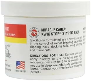 Miracle Care Kwik Stop Styptic Pads for Dogs, Cats, and Birds, 90 Wipes - Image 2