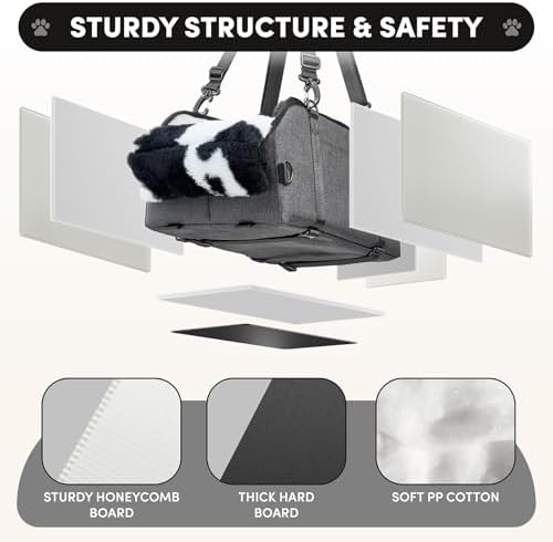 BurgeonNest Center Console Dog Car Seat for Small Pets to 11lbs, Milk Cow - Image 3