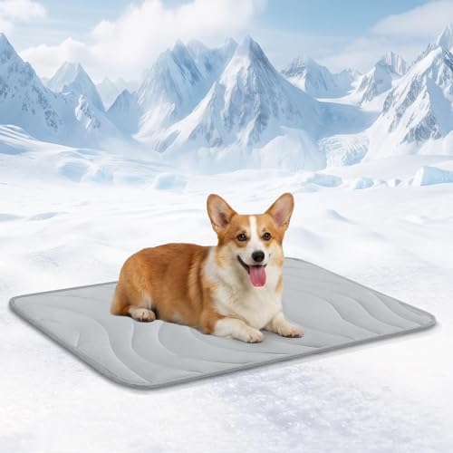 Cozyide Dog Cooling Mat, Q-Max>0.45, 36" L x 23" W, Light Grey by cozyide