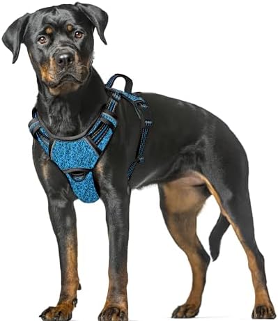 BARKBAY Dog Harness for Large Dogs No Pull Dog Vest ID Tag Pocket by BARKBAY