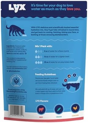 LYX Hydration Dog Electrolytes Water Enhancer, Beef, 7-Count - Image 2