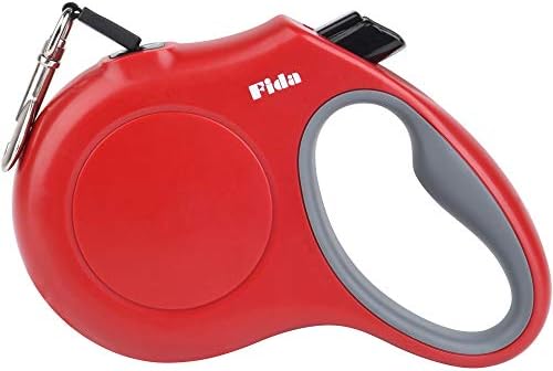 Fida Retractable Dog Leash, 16 ft Dog Walking Leash for Small and Medium Dogs up to 44lbs, 360° Tangle-Free, Red by Fida