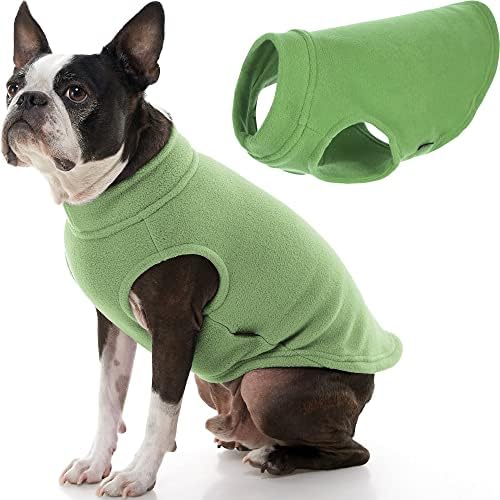 Gooby Stretch Fleece Vest Dog Sweater, Grass Green, Large by Gooby