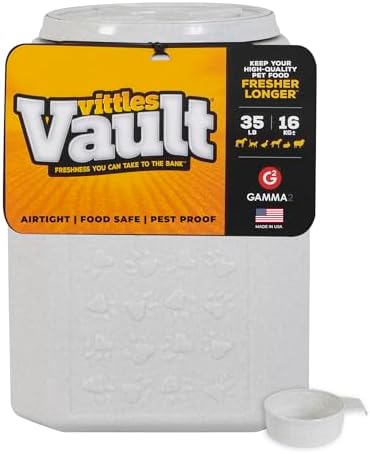 Vittles Vault Airtight Pet Food Storage Container + Scoop, Fits Up to 35lbs by Gamma2