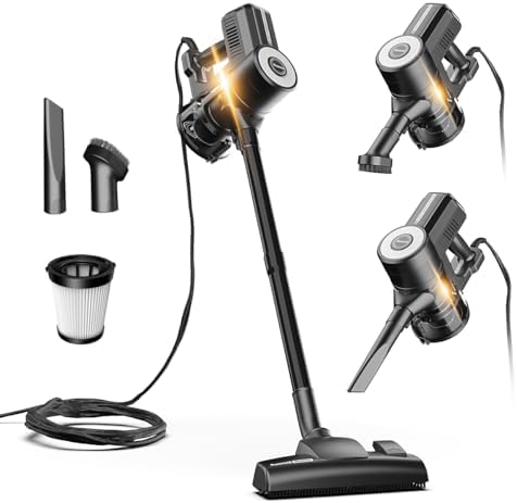 Roomie Tec Corded Stick Vacuum Cleaner for Home, 450W High Suction Power by Roomie