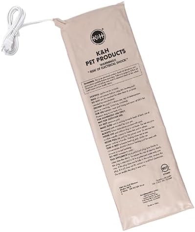 K&H Pet Bed Warmer, Safety Listed, Cat Heating Pad, Medium 20x5.5in Tan by KHPetProducts