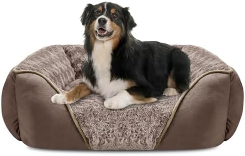 INVENHO X-Large Dog Bed Rectangle Washable Orthopedic Soft Calming Sleeping Durable Pet Cuddler with Anti-Slip Bottom by INVENHO