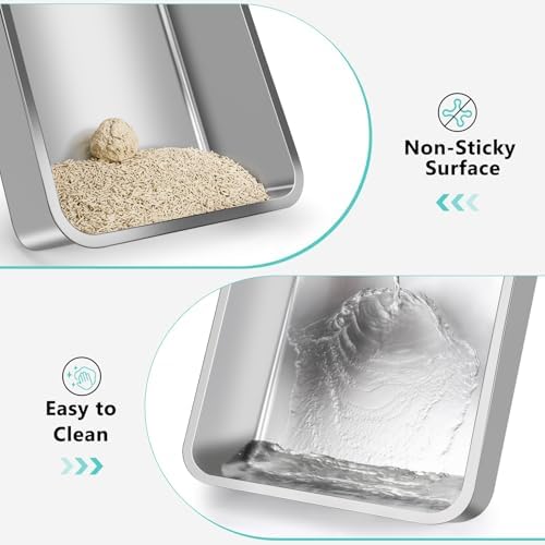 AIPERRO Stainless Steel Litter Box | XL Metal Cat Litter Boxs with Lid - Image 6