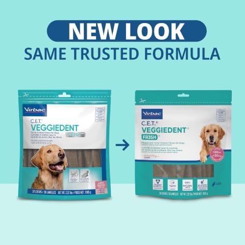 C.E.T. Veggiedent Fr3sh Plaque and Tartar Control Chews for Dogs, Large - Image 2