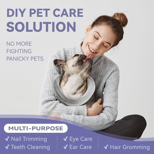 Loflaze Dog Grooming Hammock Harness for Dogs & Cats with Pet Nail Clipper Trimmer - Cat Hanger Sling for Trimming Clipping Nails- Dog Hammock Restraint Bag for Small Medium Large pet （ Grey XS） - Image 2