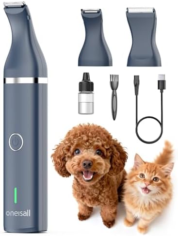 oneisall Dog Paw Trimmer, Small Dog Clippers with Double Blades (Teal) by oneisall