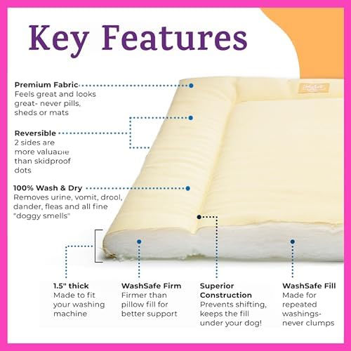 Pet Dreams Dog Crate Pad - Washable Kennel Mat, Crate Pads for Dog Cages, Non-Toxic, Flat Indoor Cat Bed, Fits iCrate 18, 24, 30, 36, 42, 48 Inches (Pink, X Large, 42") - Image 2
