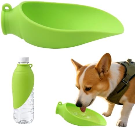 Slip-On Pet Water Bowl for Bottles, Portable Dog Dispenser for Travel by Glowki