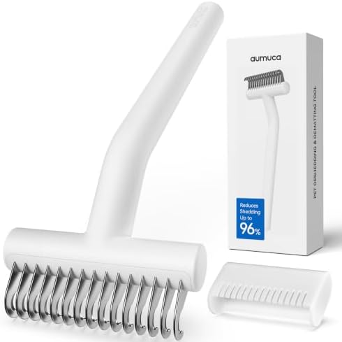aumuca Undercoat Rake for Dogs, Deshedding & Dematting Comb for Cats, Horse by aumuca