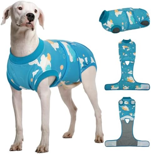 Kuoser Dog Recovery Suit, Female Male Spay Neuter Surgery Suit, Cloud, XXL by Kuoser