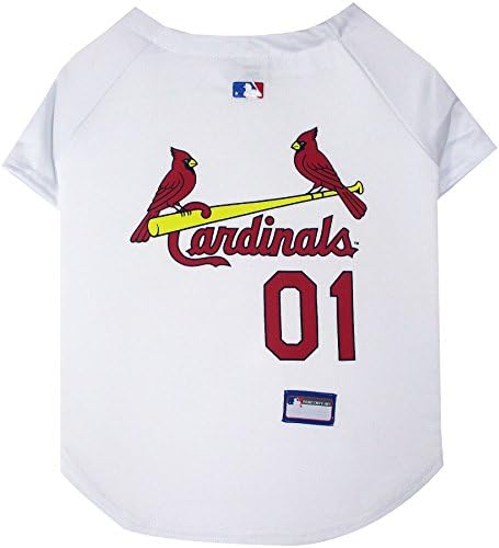 Official MLB St. Louis Cardinals Pet Jersey for Dogs & Cats, Size Medium - Stylish Baseball Jersey for Your Furry Fan- Show Off Team Spirit with The Perfect Fan Apparel Gear for Pet, Dog & Cat by PETSFIRST