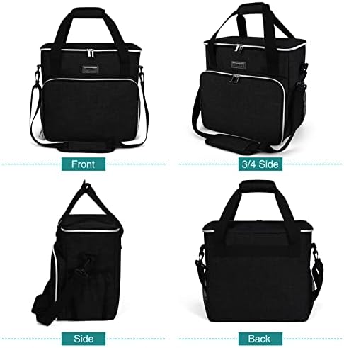 BAGLHER Dog Travel Bag, Pet Travel Bag (ALL Pet Travel Supplies), With 2 Pet Food Containers and 2 Collapsible Silicone Bowls; Essential Kits for Travel Black - Image 2