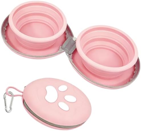 2-in-1 Collapsible Dog Travel Bowl Portable Silicone Carabiner by guardingwhatyouLove