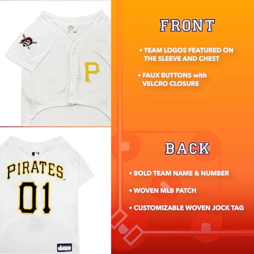 Official MLB Pittsburgh Pirates Pet Jersey for Dogs & Cats, Size Small - Stylish Baseball Jersey for Your Furry Fan- Show Off Team Spirit with The Perfect Fan Apparel Gear for Pet, Dog & Cat - Image 6