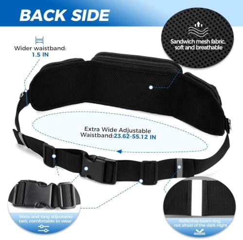 Hands Free Dog Leash with Dog Walking Fanny Pack, Pink - Image 3