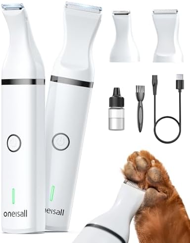 oneisall Dog Paw Trimmer, Small Dog Clippers with Double Blades by oneisall