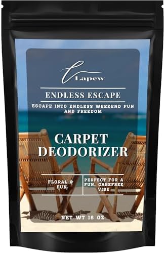 Lapew Endless Escape Carpet Deodorizer Powder - Pet Safe Freshener for Vacuuming | Scented Odor Eliminator for Home | 16 oz by Lapew