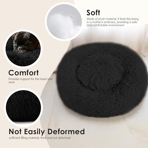 Dog Beds Large Sized Dog and Cats, 32in Pet Beds for Large Pet (Black) - Image 4