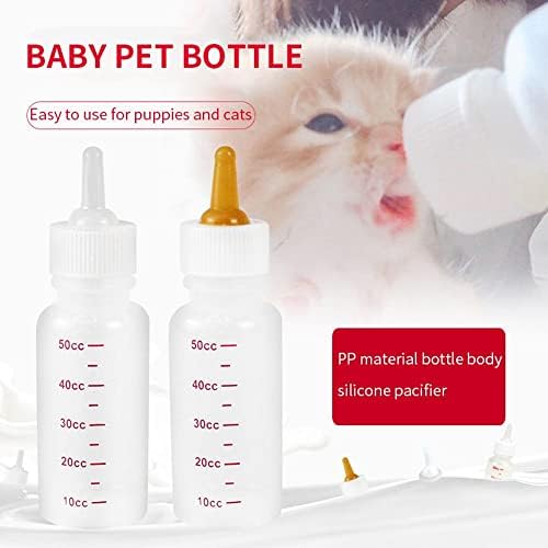 2PCS Pet Nursing Bottle 50ml Dog and Cat Feeding Bottle Pet Silicone .ORN Puppy Cat Baby Nursing Water Milk Feeder - Image 2