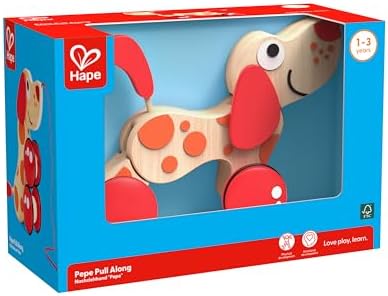 Hape Walk-A-Long Puppy Wooden Pull Toy - Image 4