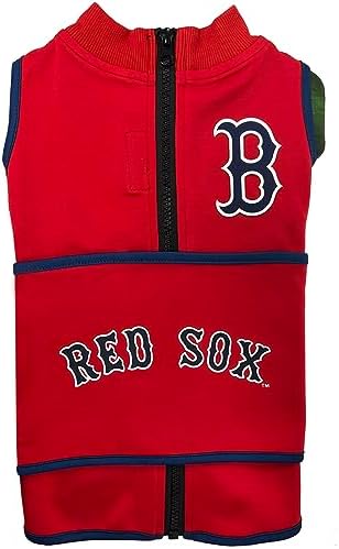 MLB Boston RED SOX Dog Anxiety Shirt Calming Soothing Vest, for Dogs & Cats with Anxiety, Fears, Fireworks, Loud Noises, Dark, Lonely Keeps Dogs Calm & Feeling Safe, Relaxing Jacket, Small - Image 2