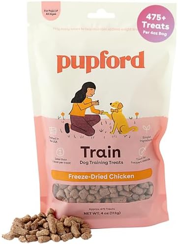 Pupford Freeze Dried Training Treats for Dogs & Puppies (Chicken, 4 oz) by Pupford