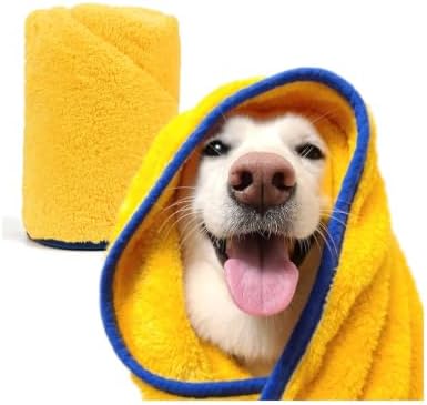 PETHROOM Ultra Absorbent Pet Towel | Quick-Drying, Soft Microfiber Dog & Cat Bath Towel | Lightweight, Durable, Fast Water-Soaking | Ideal for All Breeds (Large) 23.6" x 47.2" by PETHROOM