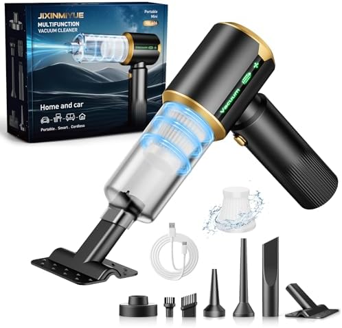 Cordless Car Vacuum Cleaner: 7-in-1 & 16000Pa Suction - Pitch-Black by Unknown
