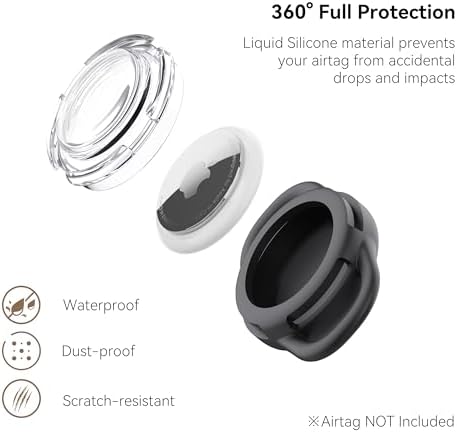 Waterproof AirTag Holder for Dog Collar, Soft Slide-On Dog AirTag Holder - Image 2