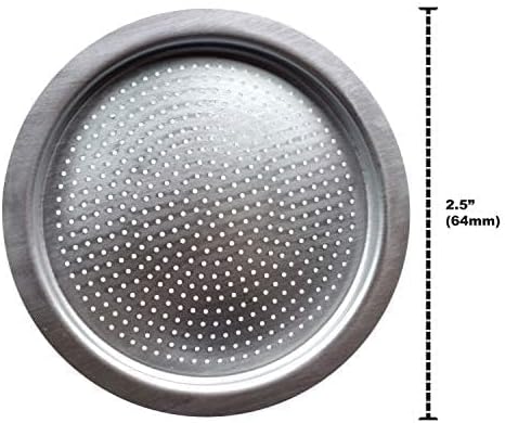 Univen 2.5" (64mm) Espresso Filter and Gasket Seals Compatible with Bialetti 6 Cup Aluminum Espresso Makers - Image 3
