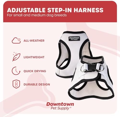 Downtown Pet Supply Step-in Dog Harness for Small Dogs - X-Small, Doodle - Adjustable, No Pull, Reflective Trim, Padded Mesh Fabric, Buckle Strap - Image 3