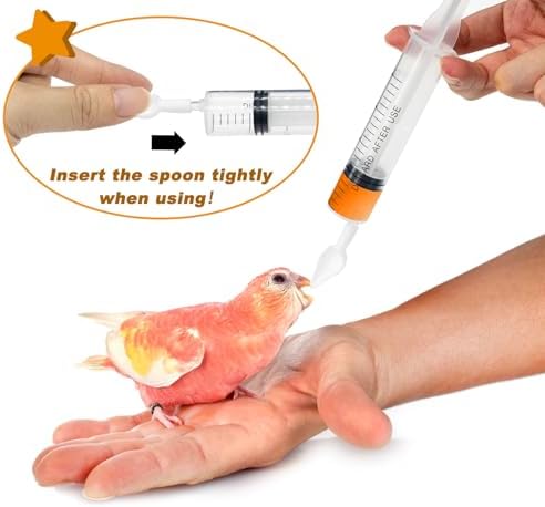 Baby Bird Feeding Syringe Set Baby Bird Parrot Small Pet Manual Feeding Syringe Set for Parrot Small Pet Syringe with Spoon Tip & Tubes (10ml+10ml+20ml+60ml) - Image 7
