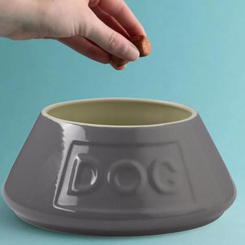 Mason Cash Non-Tip Dog Bowl - 54oz Grey Ceramic Angled Pet Food Water Dish - Image 6