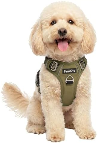 Funfox Dog Harness Small Sized Dog, No Pull Pet Vest with Front Clip by MyFUNFOX