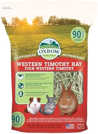 Oxbow Western Timothy Hay, Rabbit & Guinea Pig Hay, High Fiber, USA, 90 oz by OxbowAnimalHealth