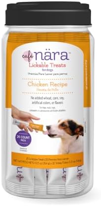 Cafe Nara Chicken Flavored Lickable Dog Treats, 12.5-oz jar, 25 Count by Caf%C3%A9N%C3%A4ra