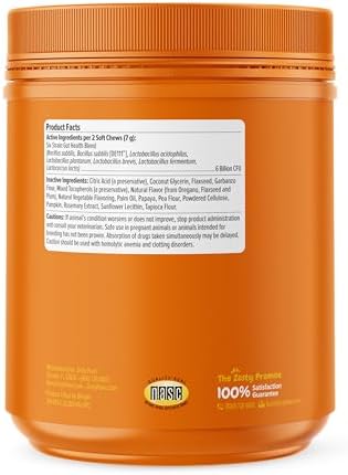 Zesty Paws Probiotics for Dogs, Digestive Enzymes Gut Flora, Digestive Health, Diarrhea & Bowel Support, DE111, Dog Probiotic Soft Chew for Pet Immune System, Pumpkin, 250 Ct - Image 6